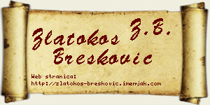 Zlatokos Brešković vizit kartica